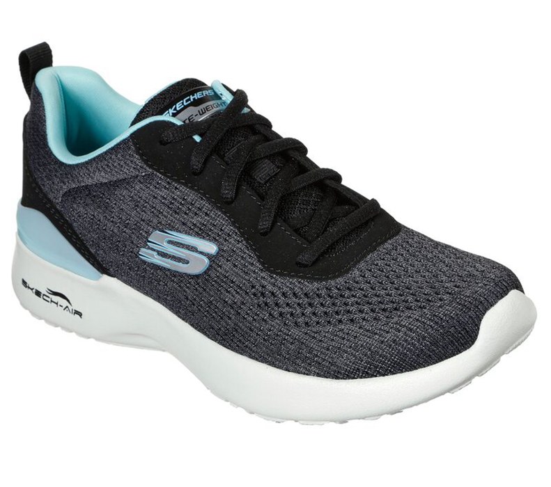 Skechers Dam Svarta/Turkos Sneakers - Skech-Air Dynamight - Top Prize - Sverige (TIHFY-6158)